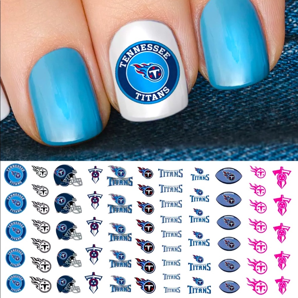 💌BO/GO$6 🏈 Tennessee Titans Nail Decals